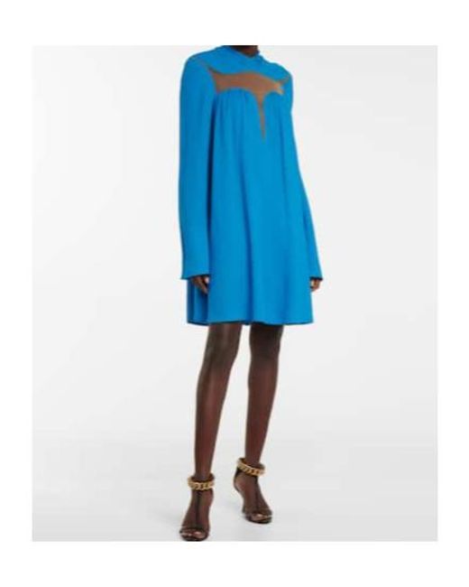 Stella McCartney Blue Cutout Minidress