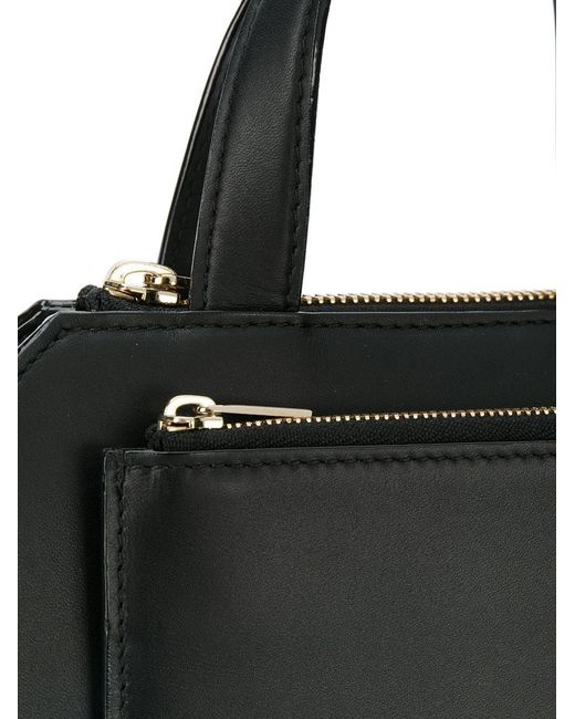 Valextra Black Mini Top Handle Bag