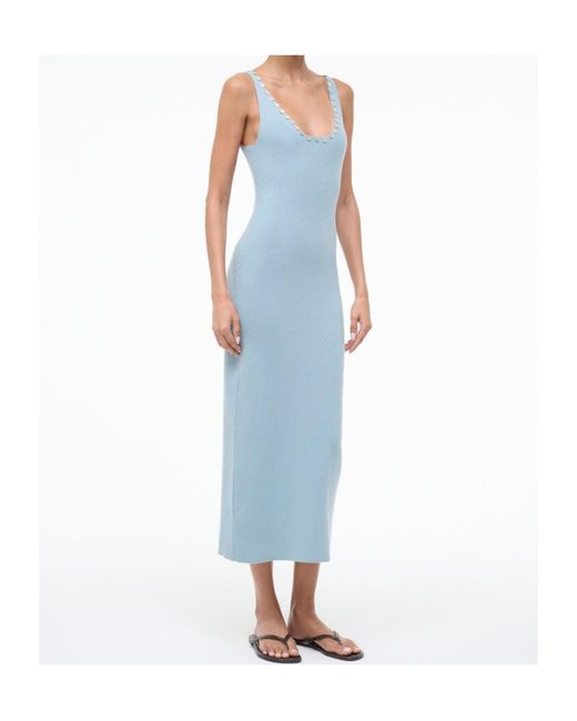 Staud Blue Sleeveless Dress