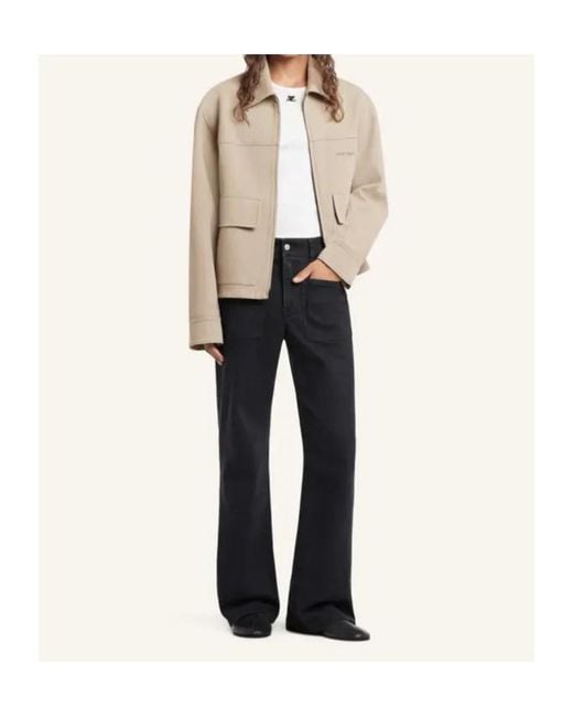 Courreges Natural Courrèges Double-Pocket Point Collar Jacket for men