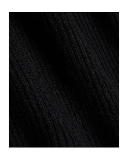 Lisa Yang Black Waist-Cinched Knitted Sweater