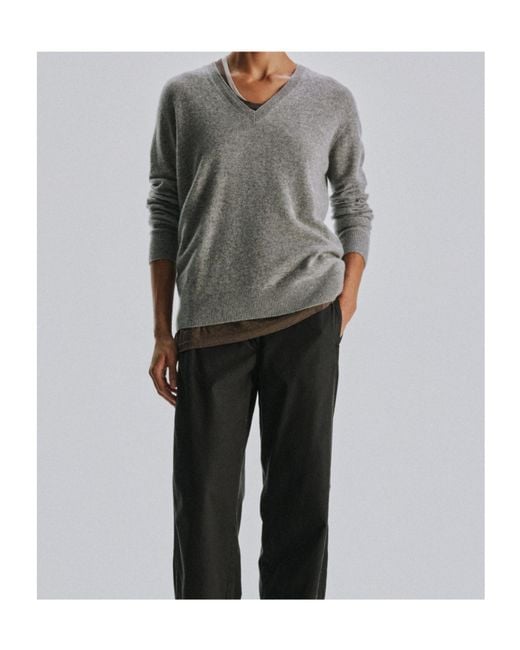 The Row Gray Long-Sleeved Sweater