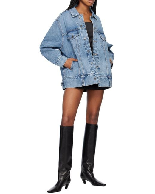 Khaite Blue Rizzo Buttoned Denim Jacket