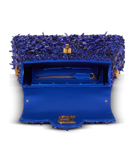 Balmain Blue B-Buzz Dynasty Shoulder Bag
