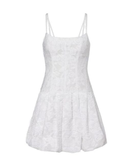 Jonathan Simkhai White Fifi Embroidered Cotton-Blend Minidress