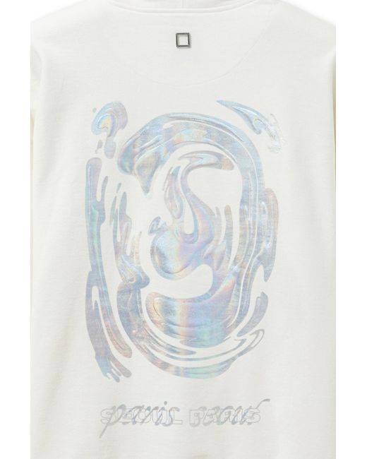 Wooyoungmi White Long-Sleeved Hoodie for men
