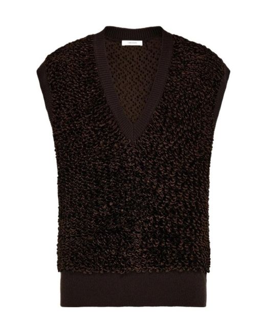 Ferragamo Black Ferragamo V-Neck Vest