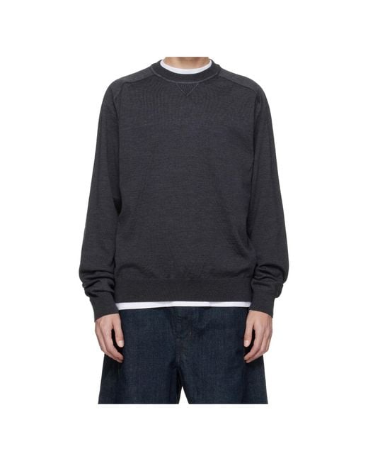 Jacquemus Blue Logo Embroidered Sweater for men