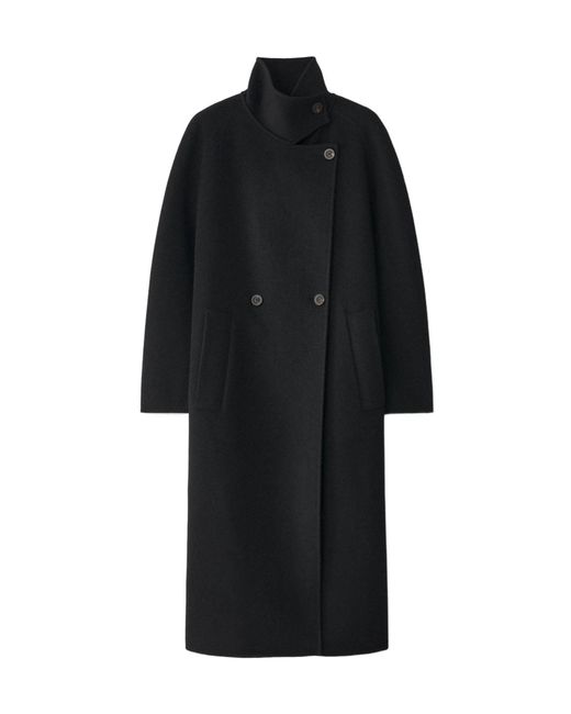 Lisa Yang Black Doublé Button Coat