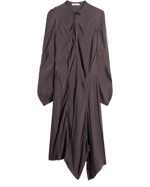 Lemaire Gray Dress With Biais Pleat