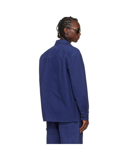 Isabel Marant Blue Ardy Chest-Pocket Jacket for men