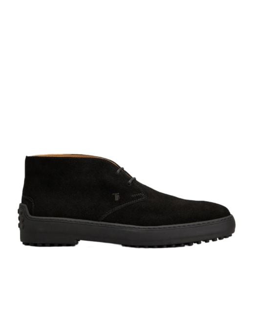 Tod's Black Suede Desert Boots for men
