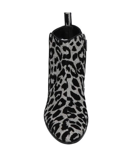 Dolce & Gabbana Black Leopard-Print Ankle Boots