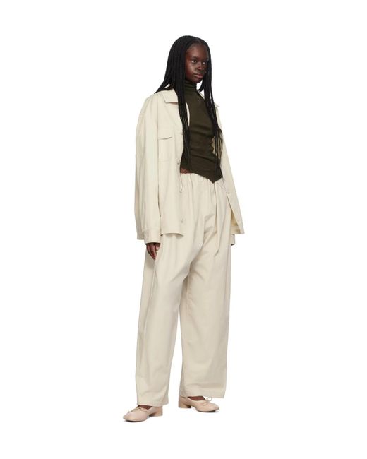 MM6 by Maison Margiela Natural Button-Up Shirt Jacket