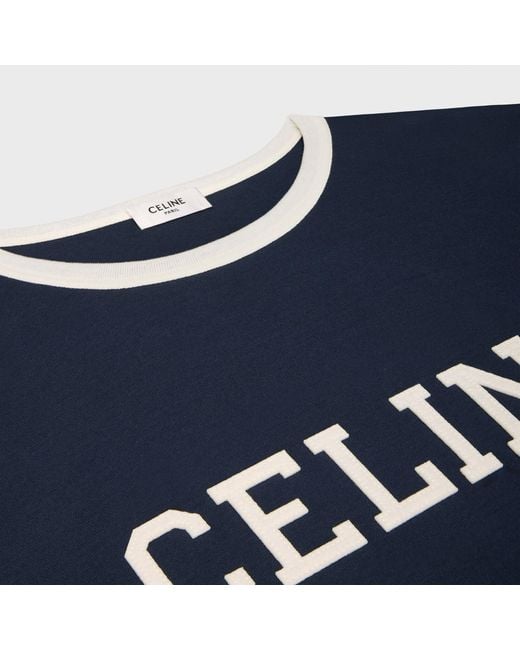 Céline Blue Regular T-Shirt for men