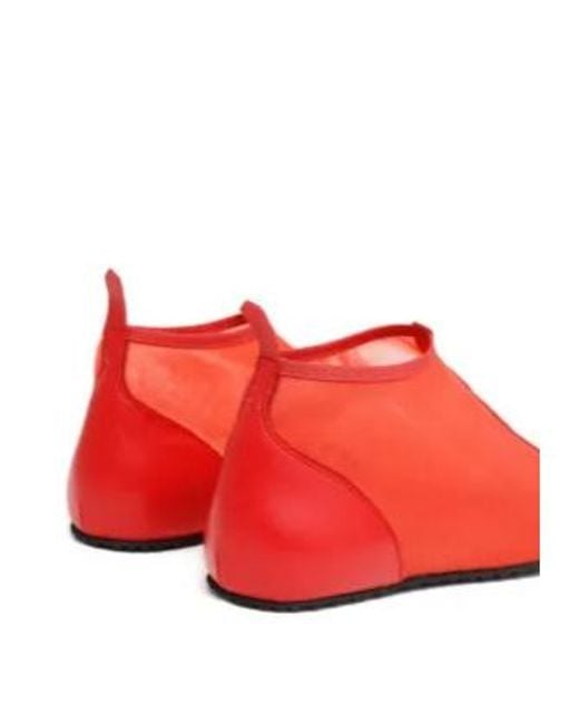 GIMAGUAS Red Mesh Ankle Boots