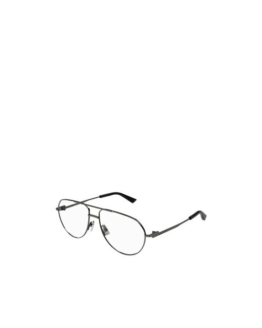 Bottega Veneta White Eyewear Aviator Glasses for men