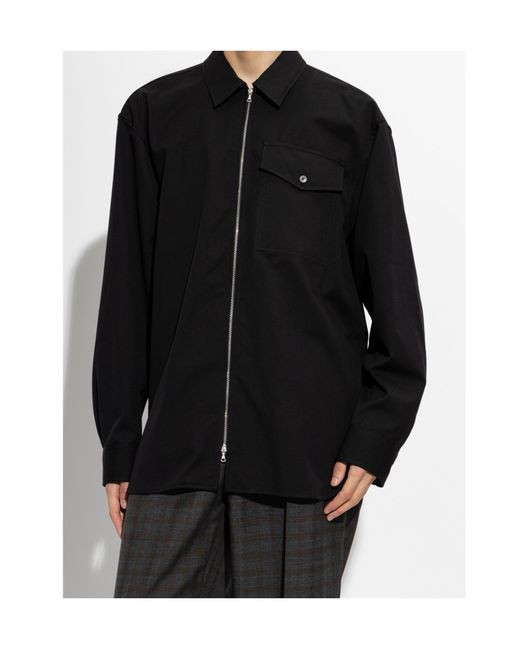 Dries Van Noten Black Long-Sleeved Shirt for men