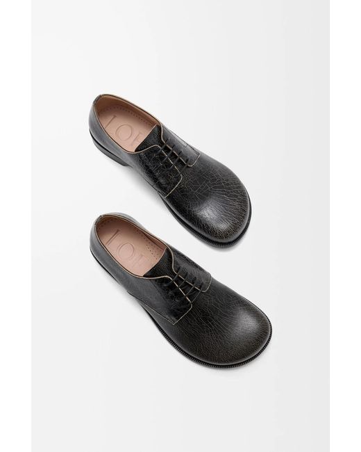 Loewe Black Campo Lace-Up Derby Shoes for men