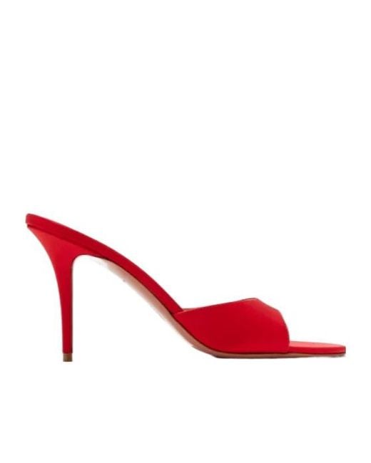 AMINA MUADDI Red High-Heel Open-Toe Sandals