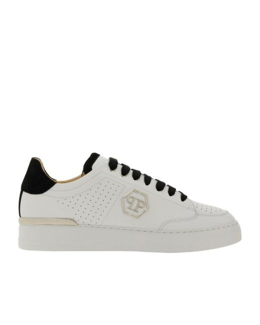 Philipp Plein Brown Logo Plaque Low-Top Sneakers for men