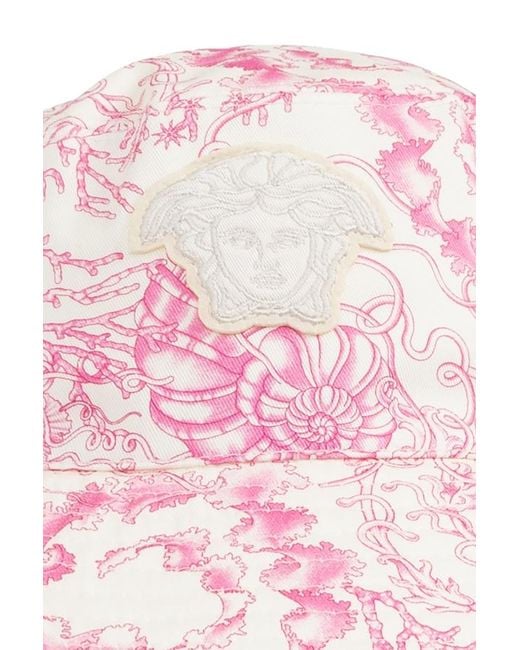 Versace Pink Pattern-Printed Hat