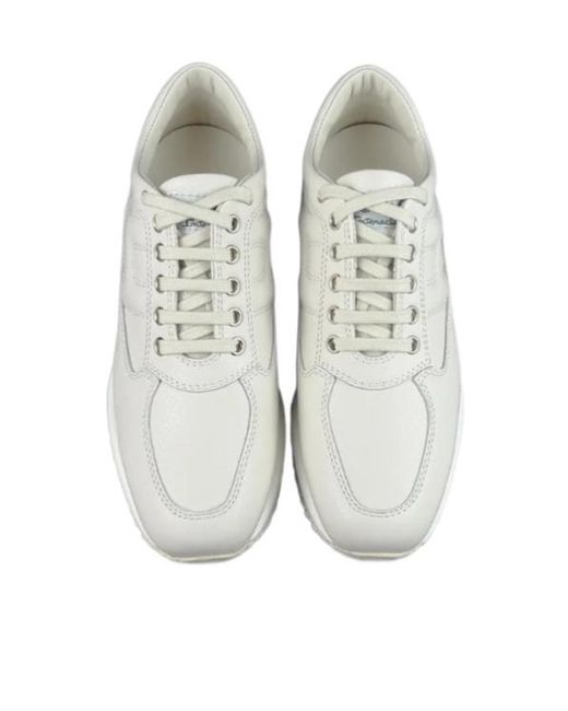 Hogan White Interactive Lace-Up Sneakers