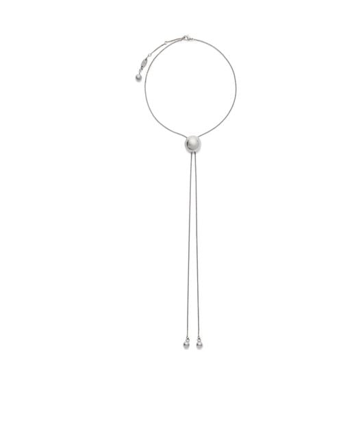 Lemaire White Rattle Bolo Tie Necklace for men