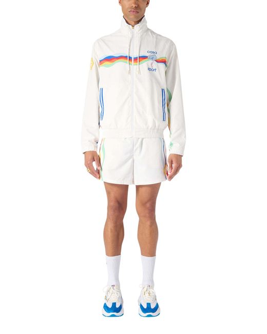 Casablanca White Mind Vibrations Track Jacket for men