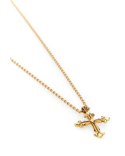 Emanuele Bicocchi Metallic Cross-Pendant Necklace