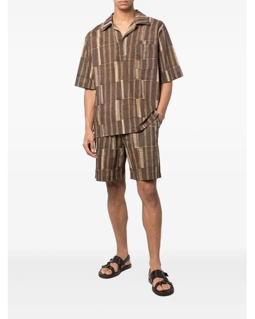 Nanushka Multicolor Striped Elasticated-Waist Shorts for men
