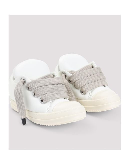 Rick Owens White Jumbolace Lace-Up Sneakers