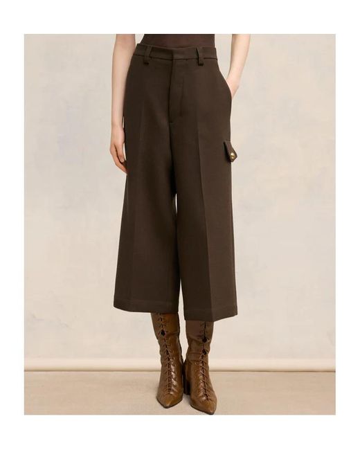 AMI Brown Ami Military Bermuda Shorts