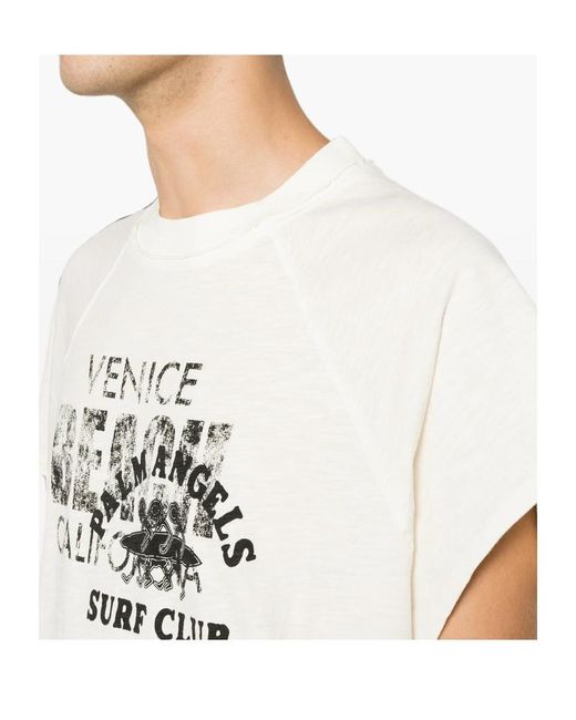 Palm Angels White Printed T-Shirt for men