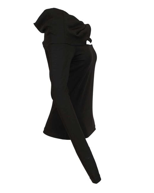 Max Mara Black Orafo Off-Shoulder Knit Top