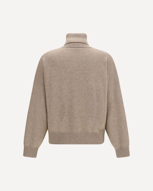 Brunello Cucinelli Natural Turtleneck Cashmere Sweater