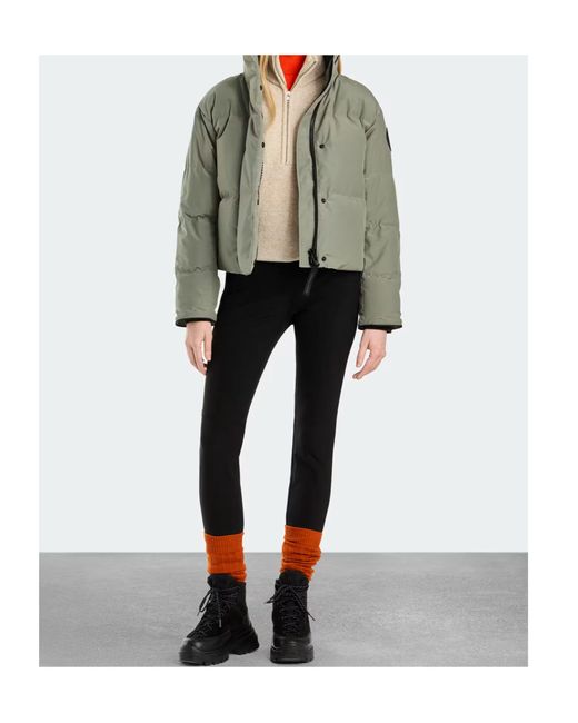 Canada Goose Green Grandview Cropped Jacket Label