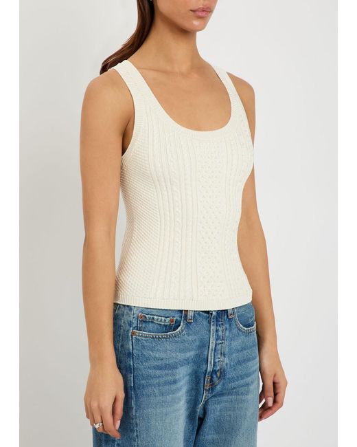 J.W. Anderson White Cable Knit Tank Top