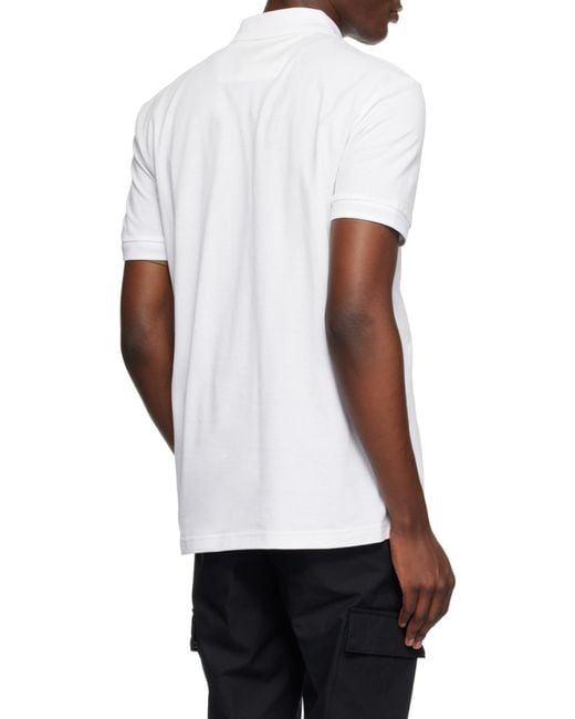 Boss White Boss Short Sleeved Logo Printed Polo Shirt for men