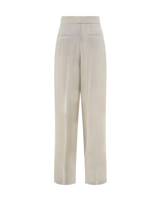 Fabiana Filippi Gray Straight-Leg Tailored Pants