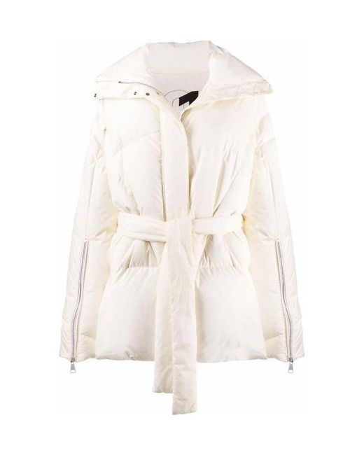 Khrisjoy White Iconic Belted Down Jacket