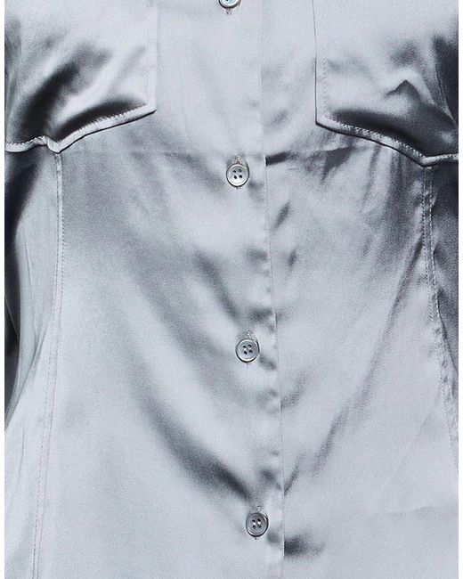 Jacquemus Blue Solid-Colored Satin Shirt