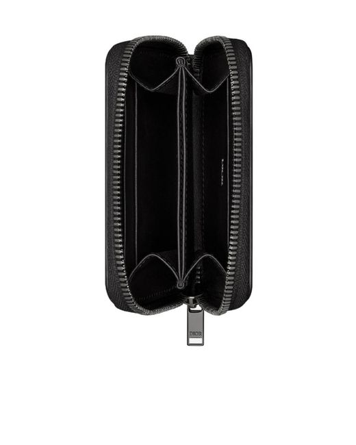 Dior Black Cd Icon Zipped Coin Purse for men