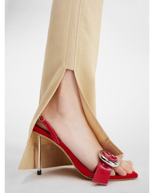 Jacquemus Natural Le Pantalon Tibau Slit Pants