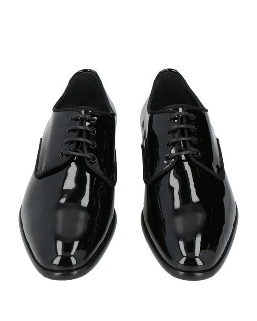 Dolce & Gabbana Black Solid Color Laced Shoes