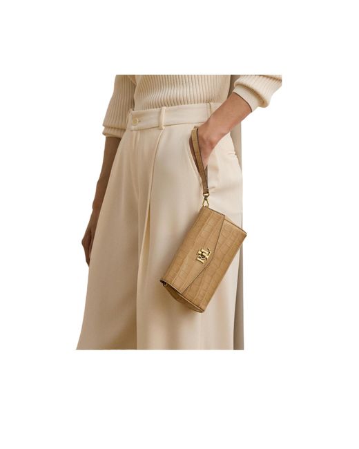 Ralph Lauren Natural Solid Wallet On Chain