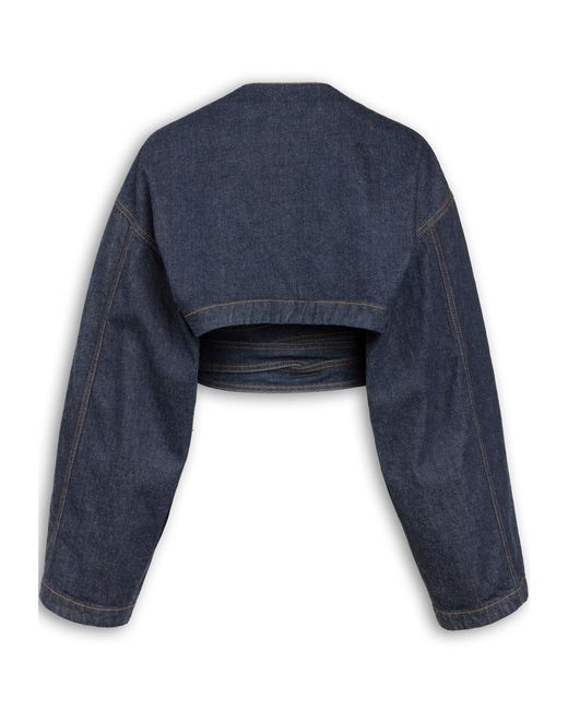 Alaïa Blue Wrap Denim Jacket