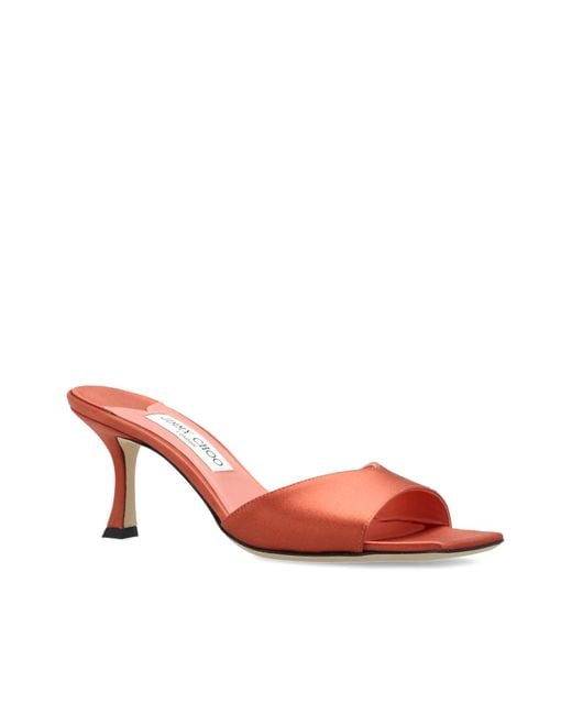 Jimmy Choo Red Skye Heeled Mules