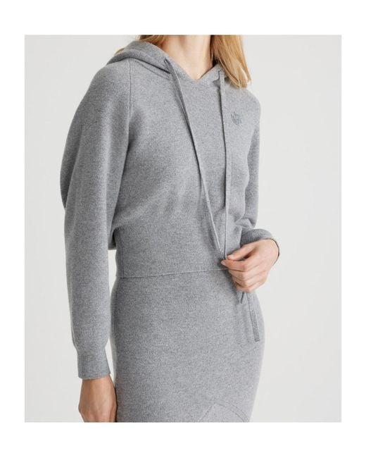 Patou Gray Peplum Midi Skirt