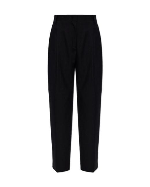 Paul Smith Black Slim-Fit Pleated Trousers
